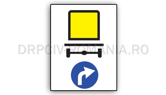 Direcţia obligatorie pentru vehiculele care transportă mărfuri periculoase