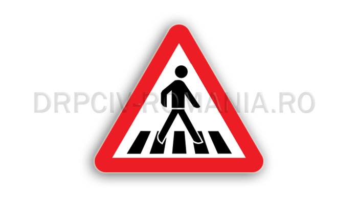 Presemnalizare trecere pietoni